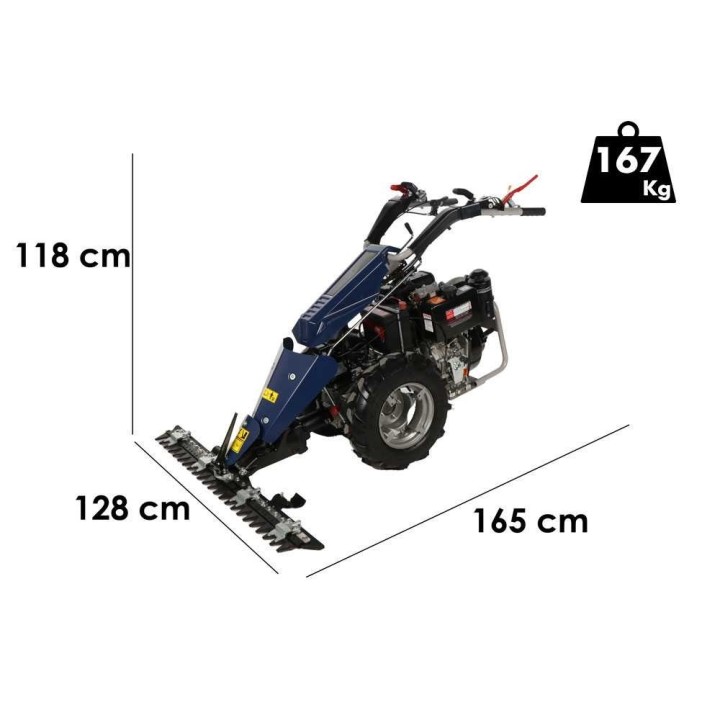 BullMach Chimera 400D itsevetävä niittokone, 418 cm³ diesel, 120 cm