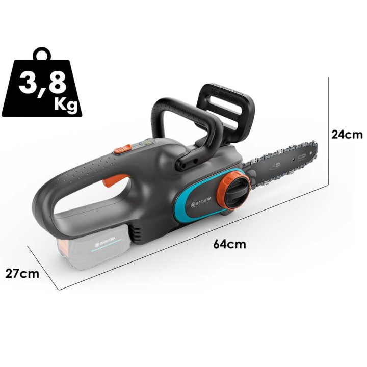Gardena PowerSaw 250/18V akkukäyttöinen oksasaha, 25 cm, ilman akkua ja laturia