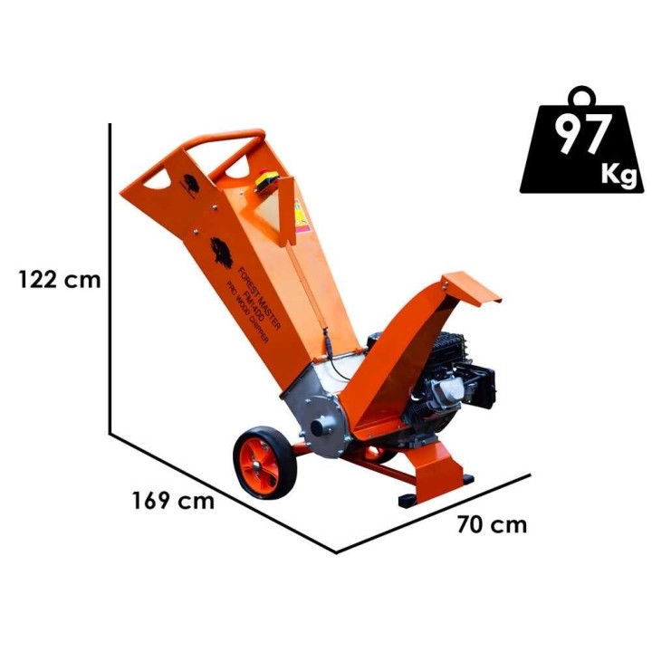 Forest Master FM14DDES biotriturator, 460 cm³, 17 HP, sähkökäynnistys
