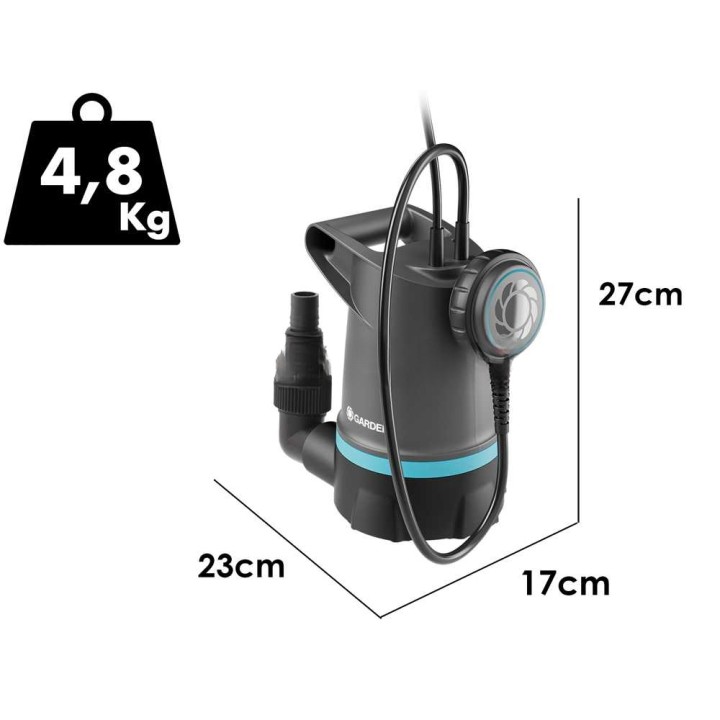 Gardena 20000 BASIC uppopumppu kirkkaalle vedelle, 550 W