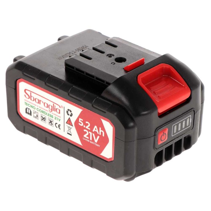 Sbaraglia Tecno Cordless -akkusarja, 21 V / 5,2 Ah, laturi