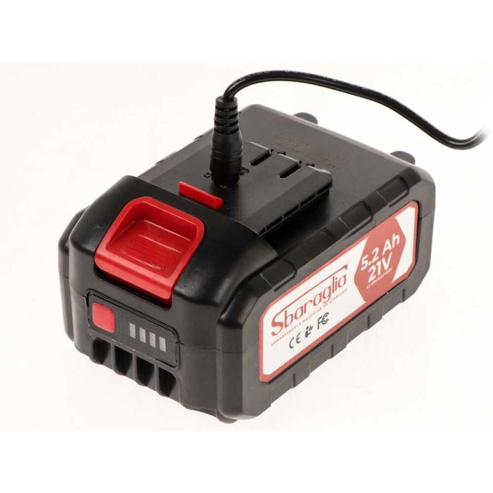 Sbaraglia TECNO Cordless akkupaketti, 2 × 21 V / 5,2 Ah akut ja laturi