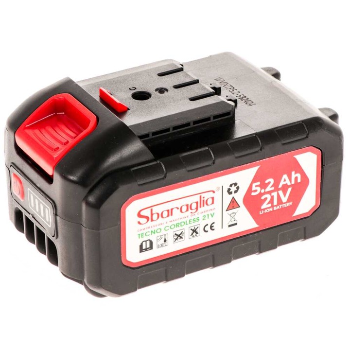 Sbaraglia TECNO Cordless akkupaketti, 2 × 21 V / 5,2 Ah akut ja laturi