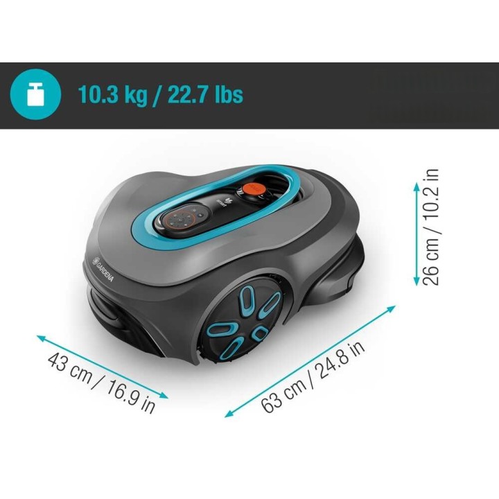 Gardena Smart SILENO Max 1200 robottiruohonleikkuri, 22 cm