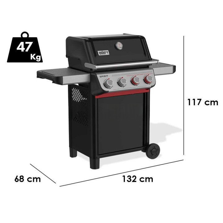 Weber Spirit E-425 kaasugrilli, 4 poltinta, 10,3 kW, 3 438 cm²