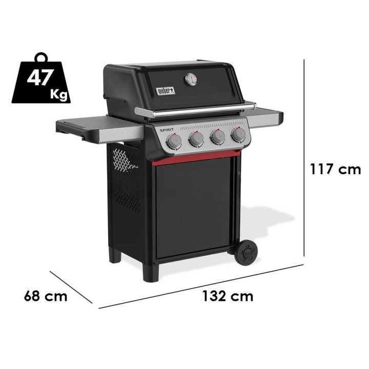 Weber Spirit E-410 kaasugrilli, 4 poltinta, 8,2 kW, 3 438 cm²