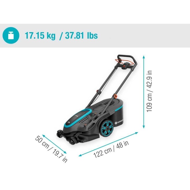 Gardena PowerMax Duo 46/36V P4A akkuruohonleikkuri, 46 cm, 2 × 18 V 2,5 Ah