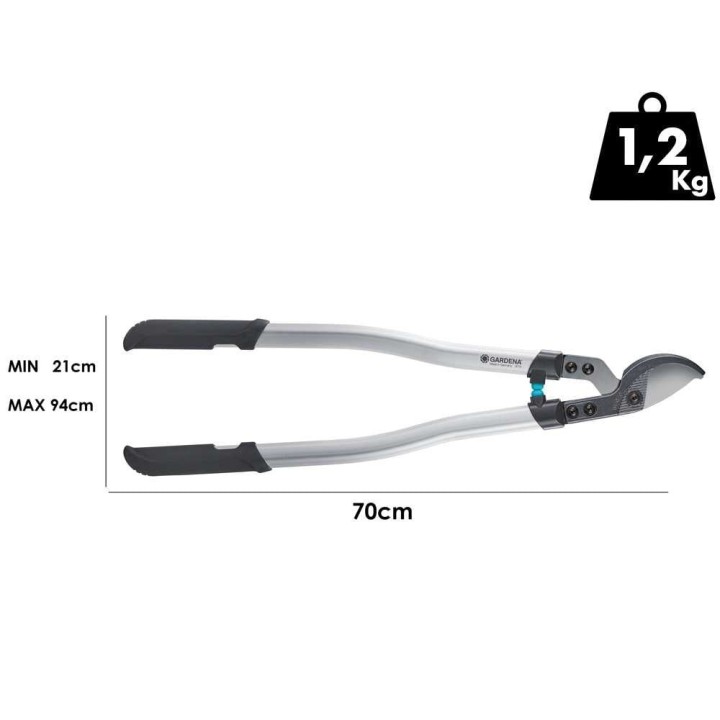 Gardena 700B Premium ohileikkuri, 70 cm, enintään 40 mm