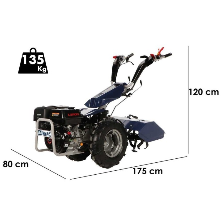 BullMach Chimera 400B moottorijyrsin, 420 cm³, 15 HP, 80 cm