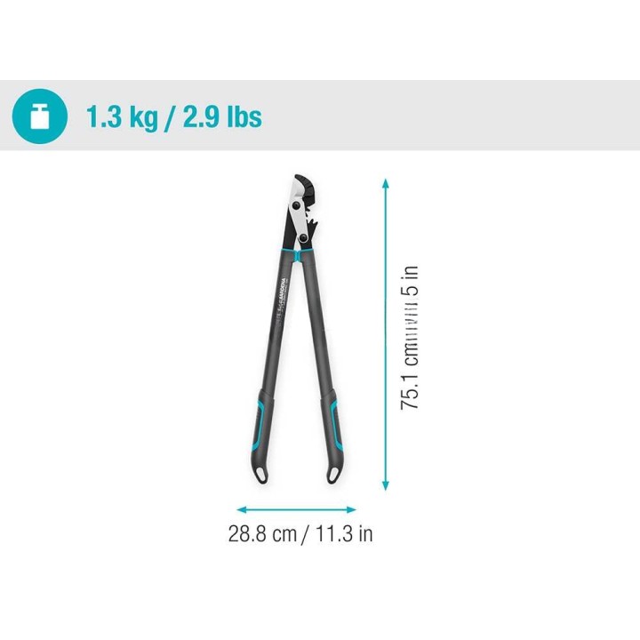 Gardena EnergyCut Pro L alasinmalliset oksasakset, 75 cm, enintään 50 mm