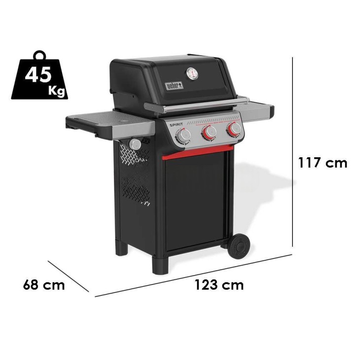 Weber Spirit E-335 kaasugrilli, 3 poltinta, 9,1 kW, 2 894 cm²