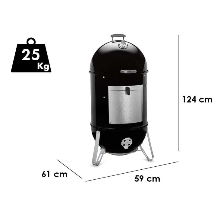 Weber Smokey Mountain Cooker 57 cm hiiligrilli ja savustin, 2 ritilää