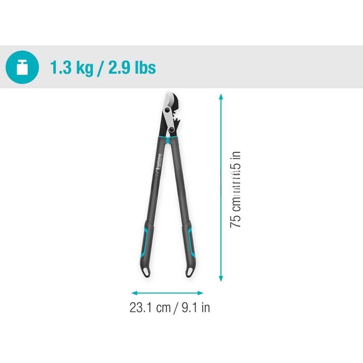 Gardena EnergyCut Pro L pitkävartiset oksasakset, 75 cm, 50 mm