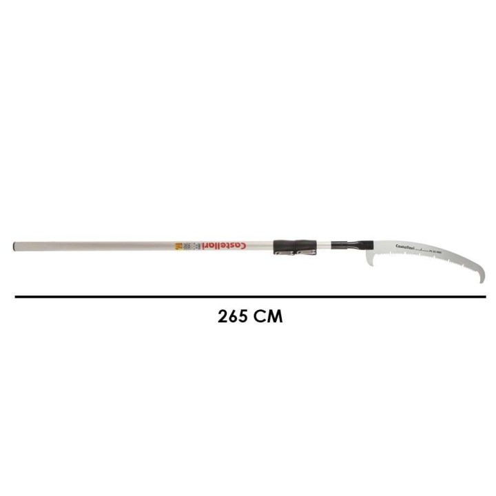 Castellari PS35PRO+AT6 teleskooppivartinen oksasaha, 35 cm, 265–615 cm alumiinivarsi
