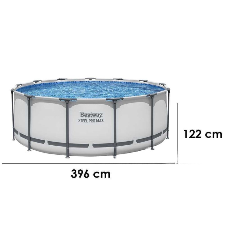 Bestway Steel Pro Max 5618W -allas, Ø396 × 122 cm, 12 690 l, suodatinpumppu