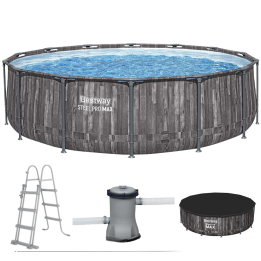 Bestway Steel Pro Max 5614Z allas 427 107 cm 13 030 l tumma puukuvio