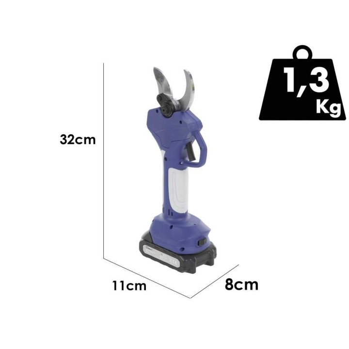 BullMach DIVIANE 40 akkukäyttöiset oksasakset, 40 mm, 2 × 21 V 2 Ah