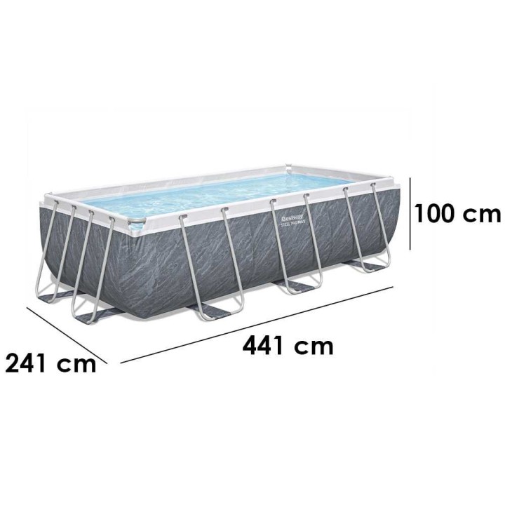 Bestway Steel Pro Max 56721 maanpäällinen allas, 404 × 201 × 100 cm, 6 478 l
