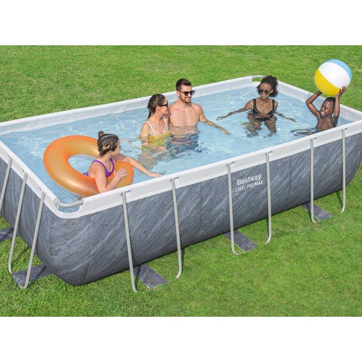 Bestway Steel Pro Max 56721 maanpäällinen allas, 404 × 201 × 100 cm, 6 478 l