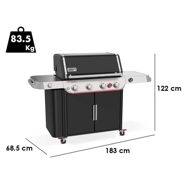 Weber Genesis EP-435W kaasugrilli, 4 poltinta, 21,1 kW