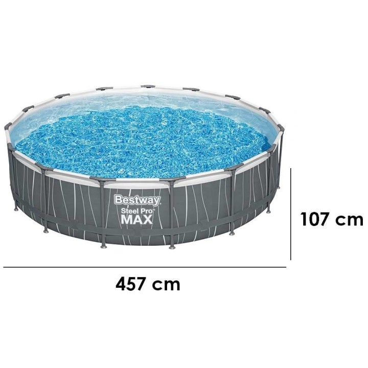 Bestway Steel Pro Max 561GD allas, Ø457 × 107 cm, 14 970 l