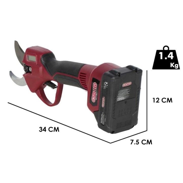 Archman FE07-40A akkuoksasakset teleskooppivarrella, 40 mm, 2 × 21 V 2 Ah