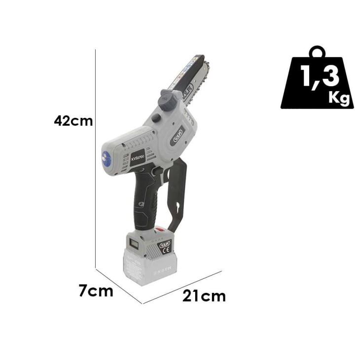 Volpi KVS5700 akkukäyttöinen oksasaha, 880 W, 21,6 V