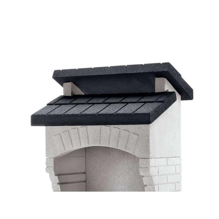 Palazzetti Olbia 2 muurattu puu- ja hiiligrilli, 68 × 40 cm, huppu
