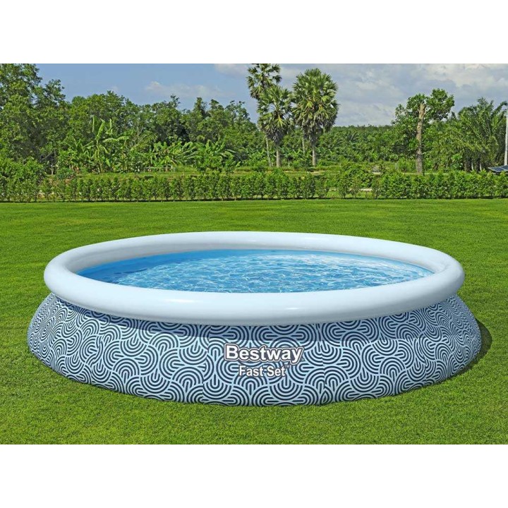 Bestway Fast Set 57313 puhallettava uima-allas, 457 × 84 cm, suodatinpumppu 29 W