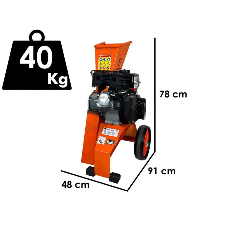 Forest Master FM6DDES-MUL biotriturator, 7 HP, sähkökäynnistys