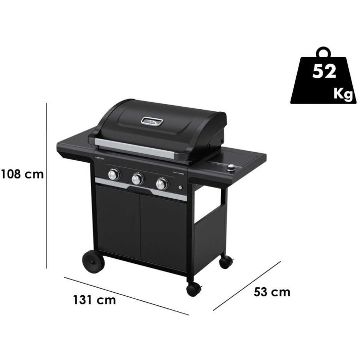 Campingaz Select 3 EXSD kaasugrilli, 9 kW, valurautainen grillauspinta