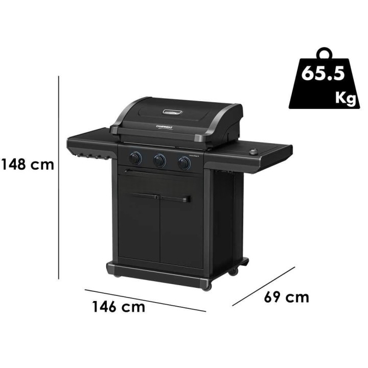 Campingaz 3 Series Onyx S DG -kaasugrilli, metaani- tai kaasupullokäyttöinen