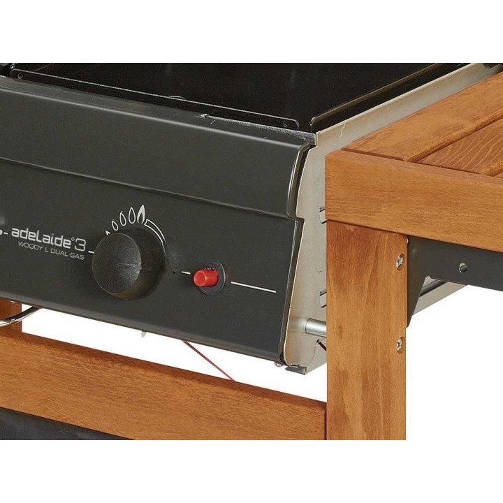 Campingaz Adelaide 3 Woody L Dual Gas -kaasugrilli, 14 kW, 60 × 45 cm