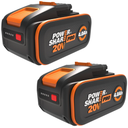 Worx WA3644 2 PowerShare Pro akkupari 20 V 4 0 Ah LED ilmaisin