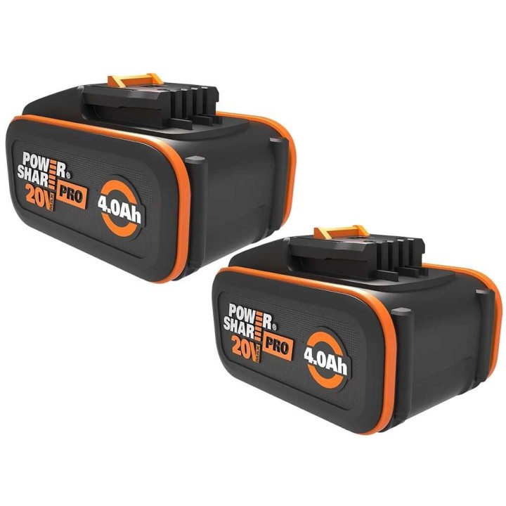 Worx WA3644.2 PowerShare Pro akkupari, 20 V, 4,0 Ah, LED-ilmaisin