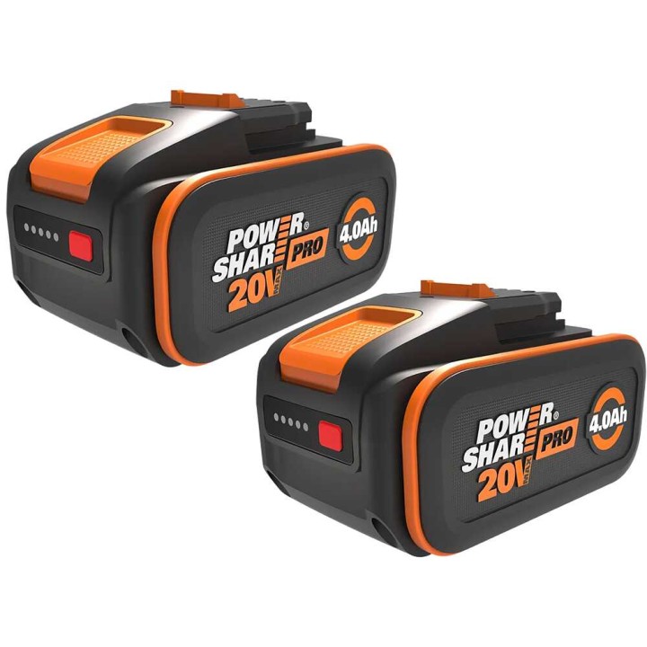 Worx WA3644.2 PowerShare Pro akkupari, 20 V, 4,0 Ah, LED-ilmaisin