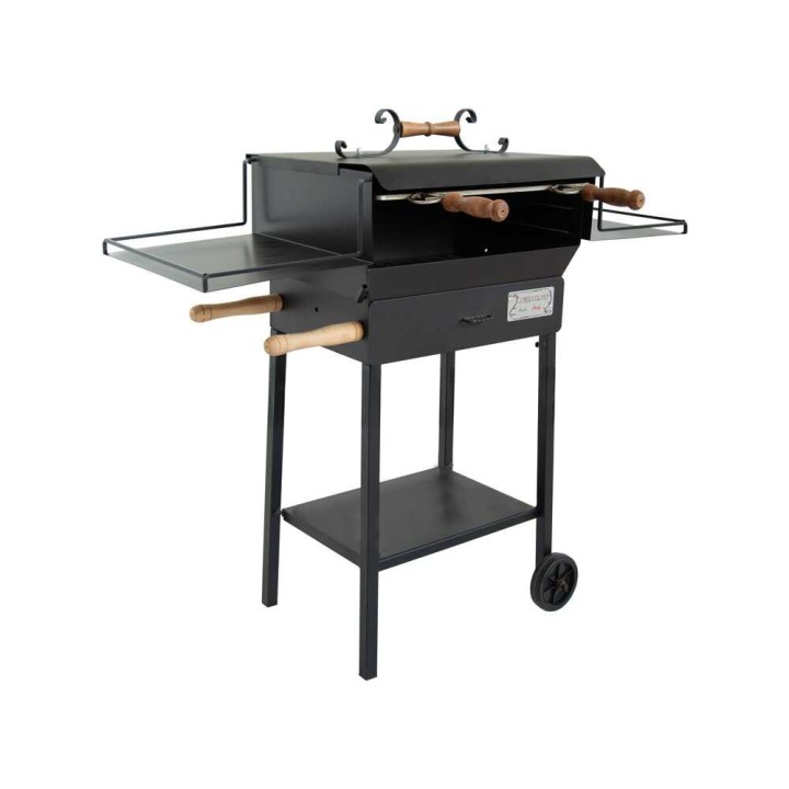 Cruccolini Cortona hiiligrilli, 50 × 37 cm, ruostumaton ritilä, kansi