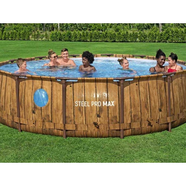 Bestway Steel Pro Max Splashview 561JM pyöreä allas, Ø427 × 107 cm, 13 030 l