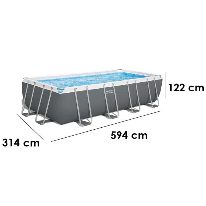 Bestway Steel Pro Max 56465 allas 549 × 274 × 122 cm, 7–8 henkilölle