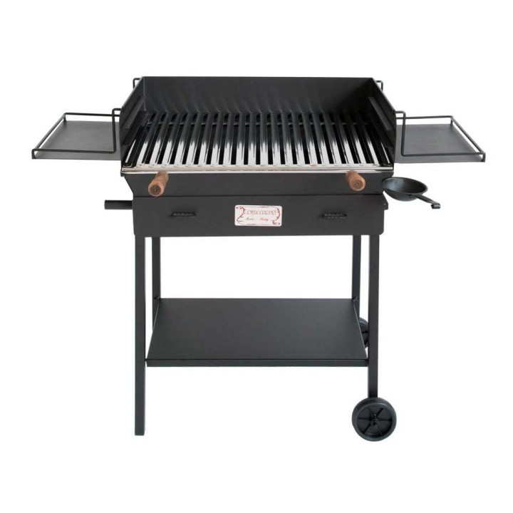 Cruccolini Festa Plus puu- ja hiiligrilli, ruostumaton ritilä 69 × 46 cm