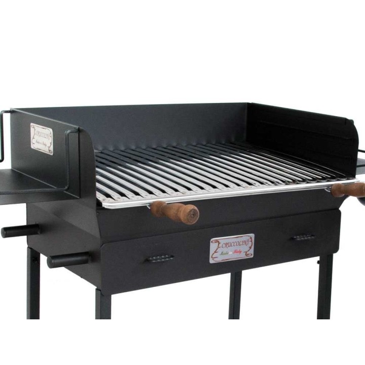 Cruccolini Festa Plus puu- ja hiiligrilli, ruostumaton ritilä 69 × 46 cm