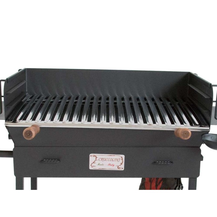 Cruccolini Festa Plus puu- ja hiiligrilli, ruostumaton ritilä 69 × 46 cm