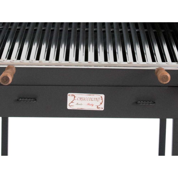 Cruccolini Festa Plus puu- ja hiiligrilli, ruostumaton ritilä 69 × 46 cm