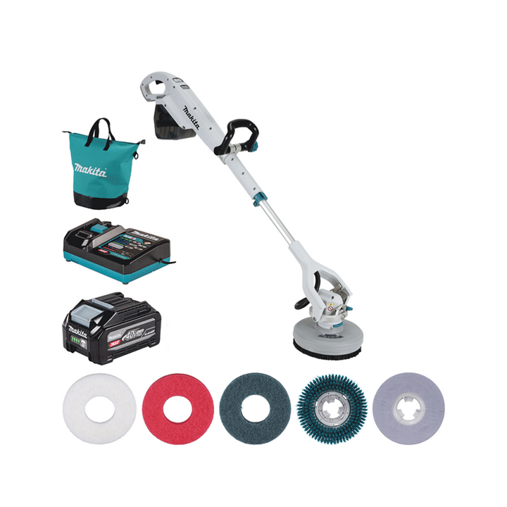 Makita PS001GM101 lattianhoitokone 40 V 4 Ah akku ja laturi