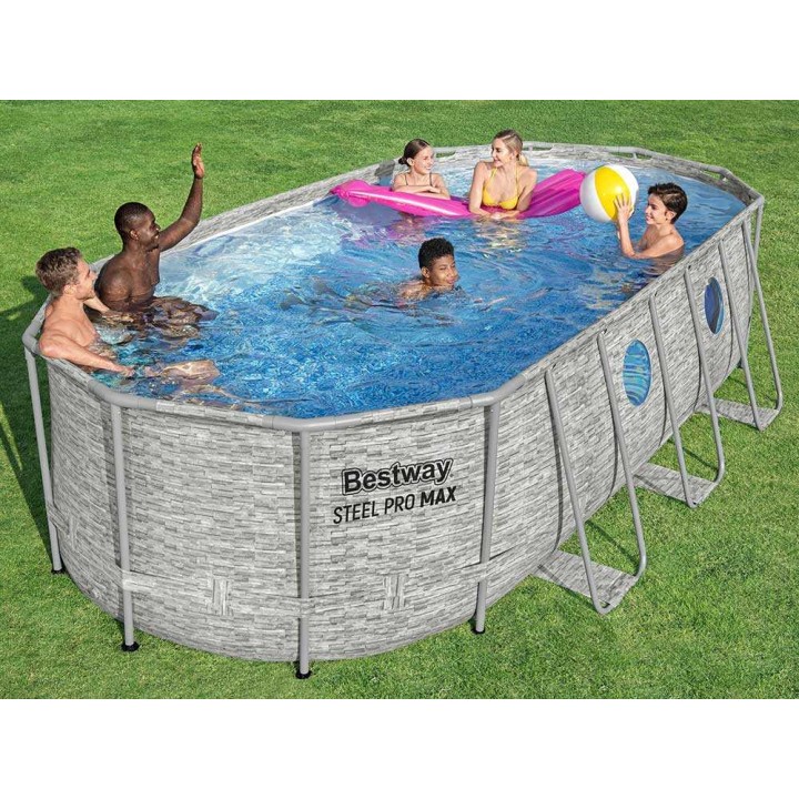 Bestway Steel Pro Max Splashview 56716 soikea uima-allas, 549 × 274 × 122 cm