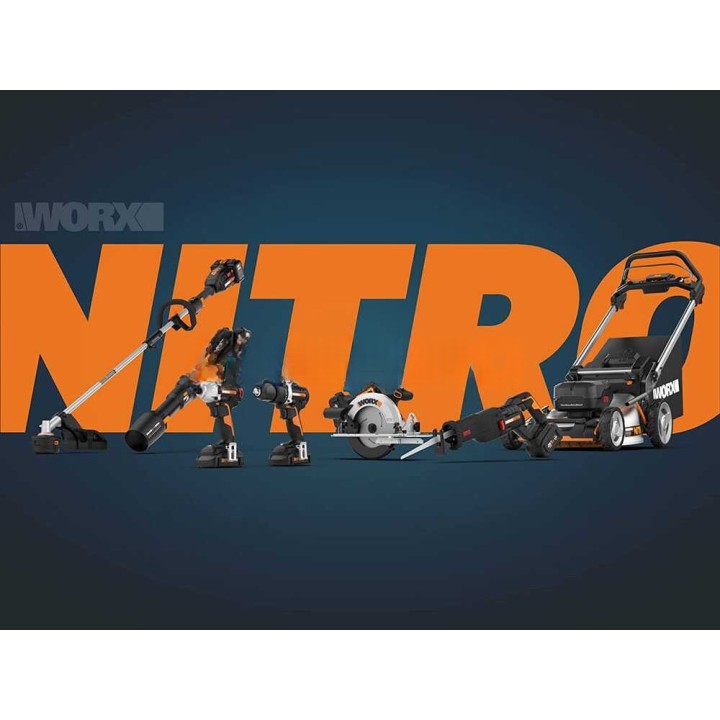 Worx Nitro WG737E akkuleikkuri 37 cm, 40 V, 4 Ah, 2 kpl, 40 l