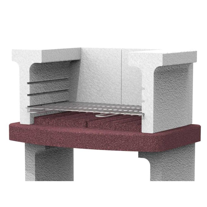 Linea VZ Ischia New hiiligrilli, 67 × 40 cm:n ritilä, kolme paistokorkeutta