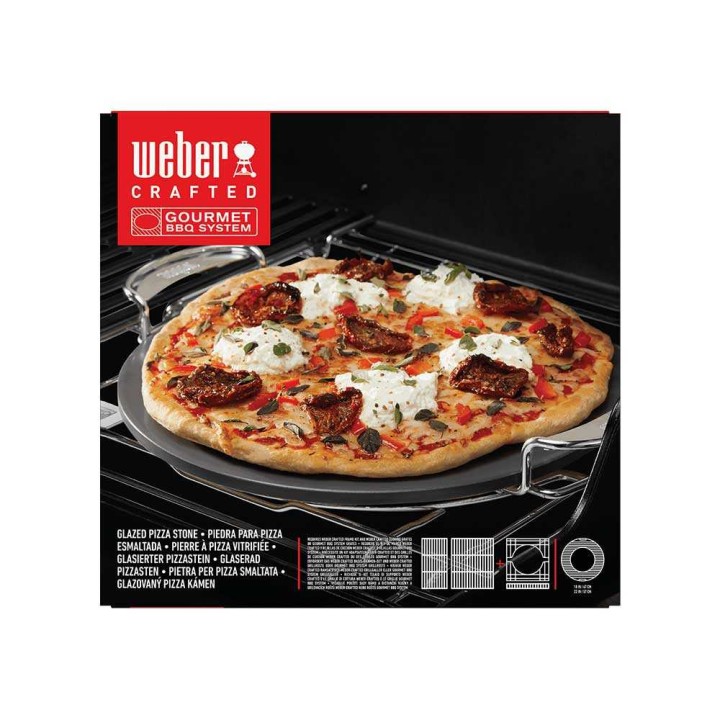 Weber Crafted emaloitu uunikivi pizzoille ja leivälle, 33,5 × 42,5 × 5,1 cm