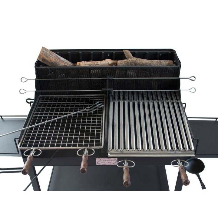 Cruccolini Little Tuscany puu- ja hiiligrilli, 94 × 56 cm, 101 kg