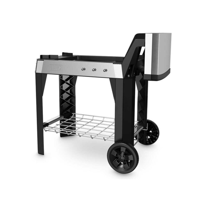 Weber Pulse 1000/2000 -grillivaunu, ruostumaton teräs, 61,5 × 112 × 89 cm